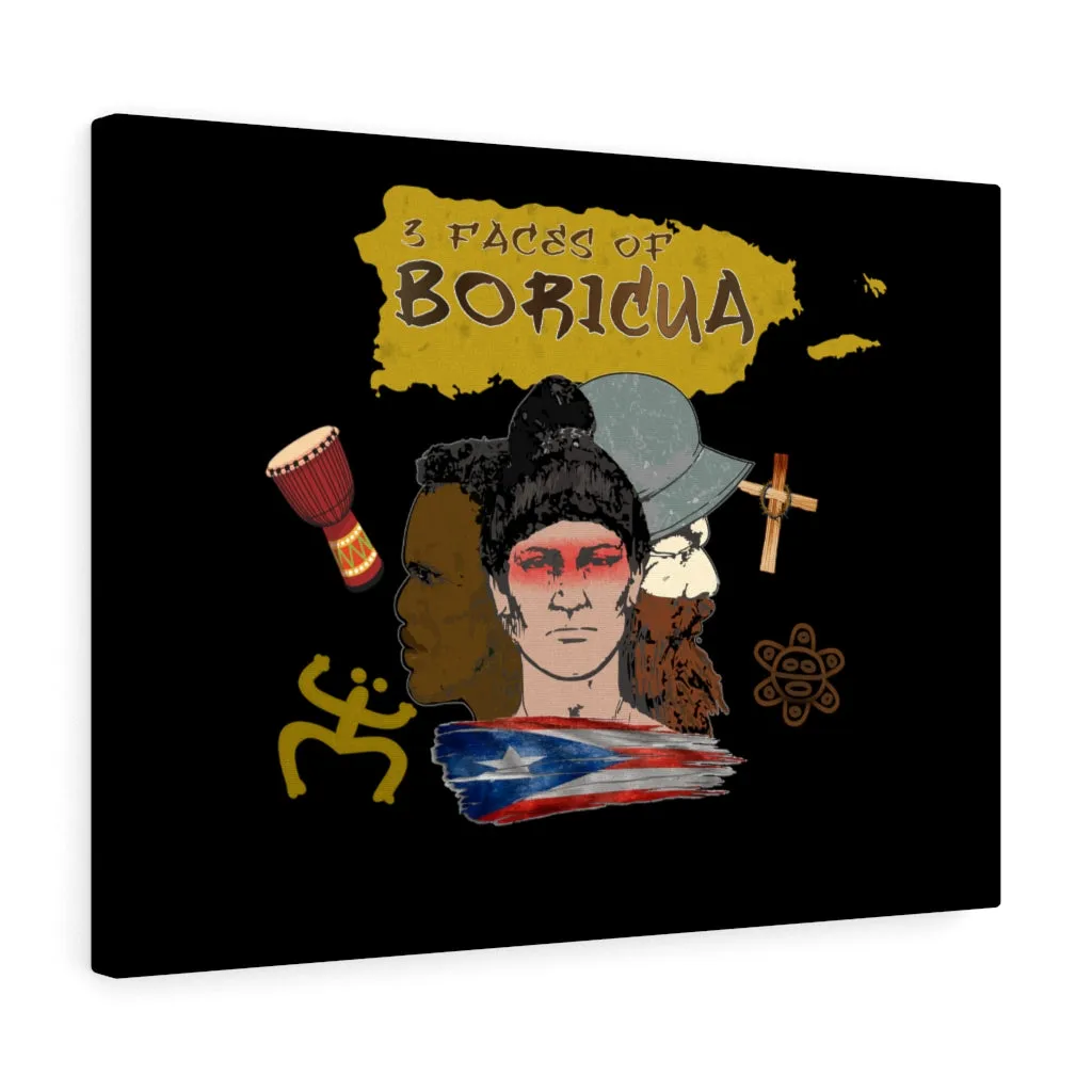 3 Faces of Boricua Canvas Gallery Wraps