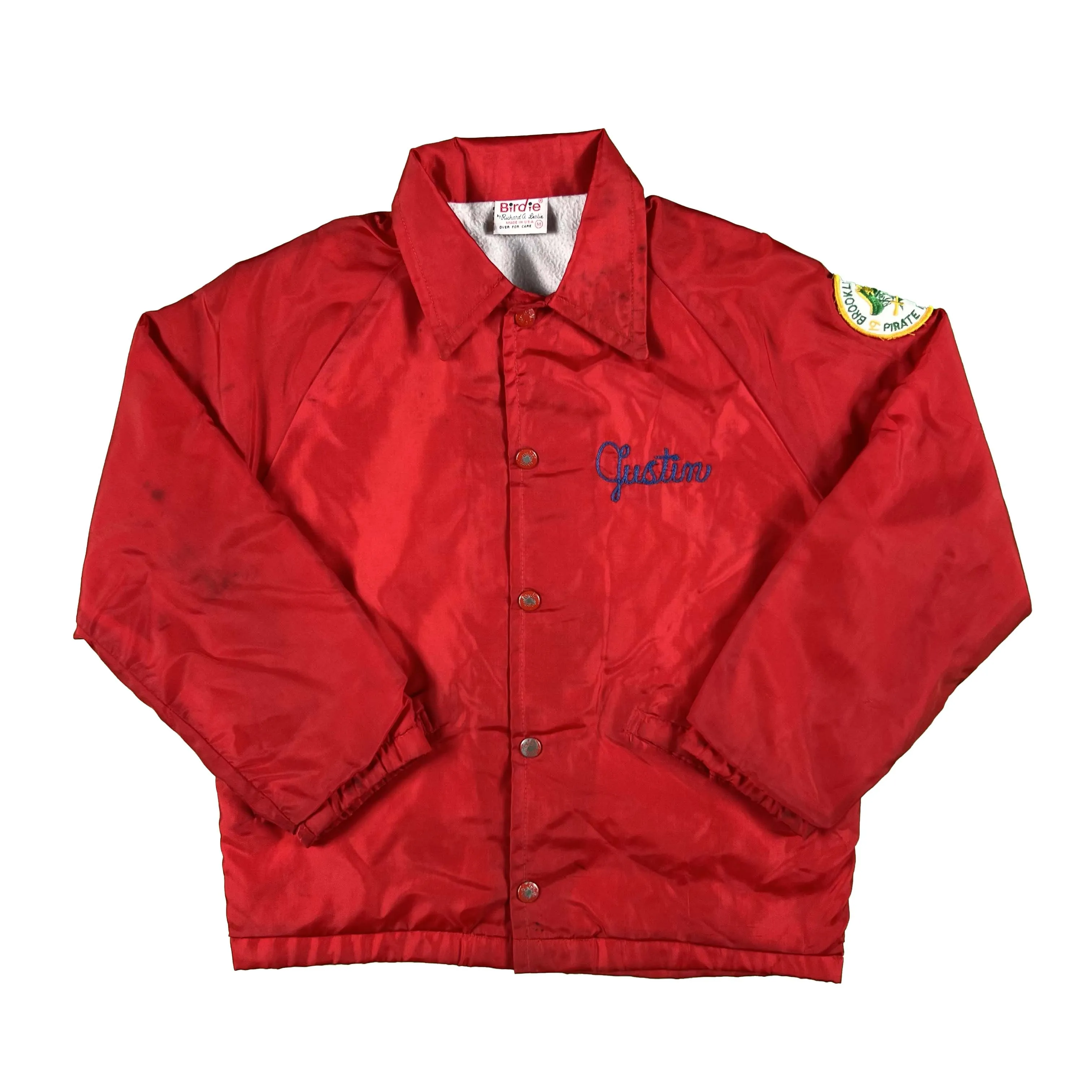 80s Patched Brooklyn Park Baseball Jacket- XS