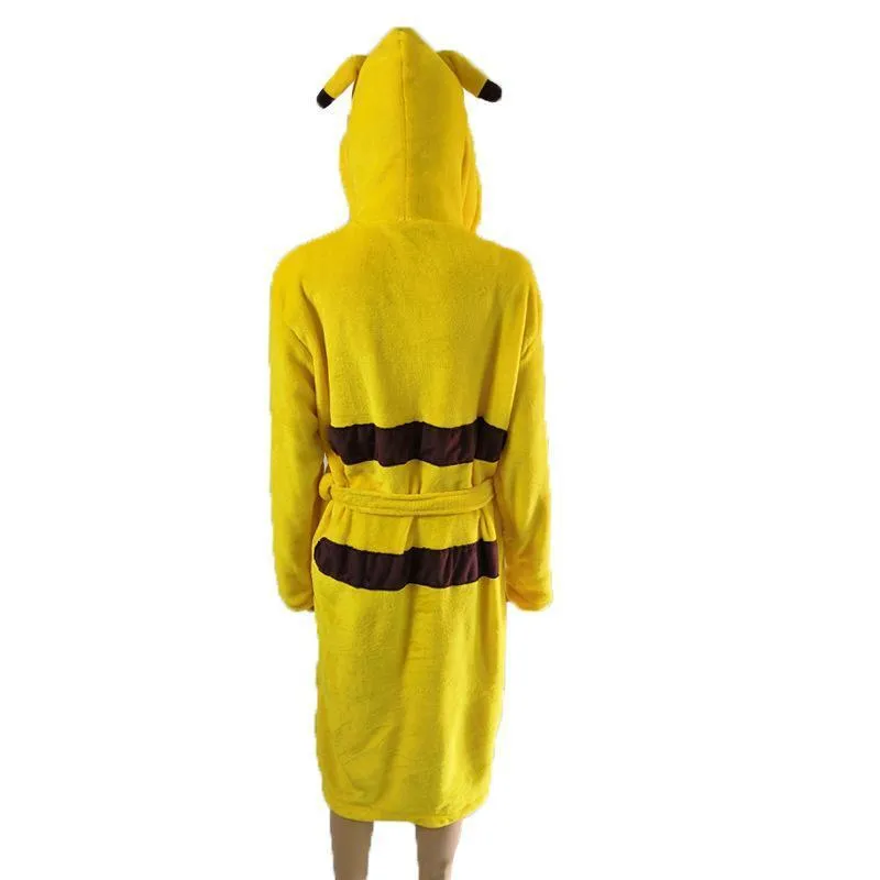 Adult Kids Pikachu Cartoon Bathrobe Kigurumi Pajamas Onesies