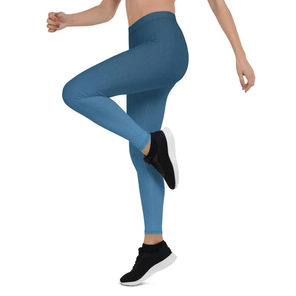 Arctic Sea Ombre Low Waist Leggings