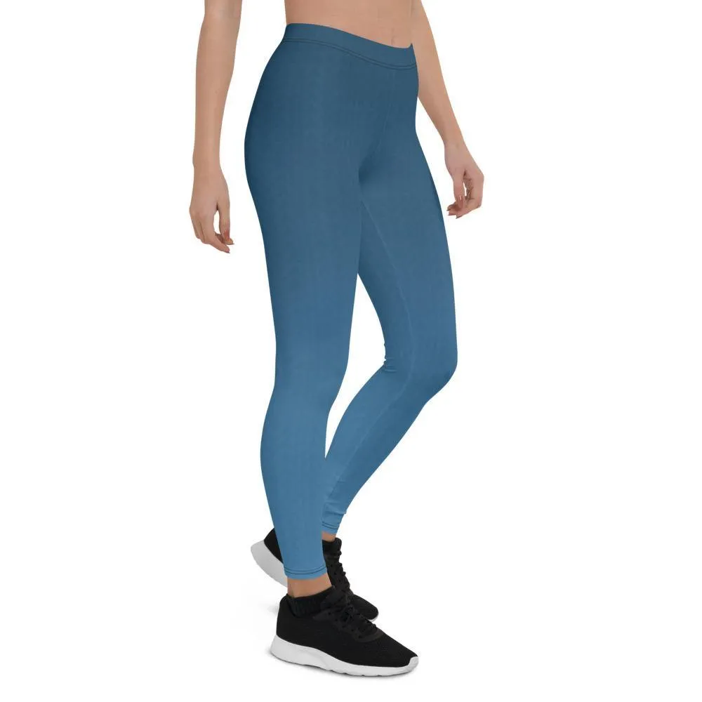 Arctic Sea Ombre Low Waist Leggings