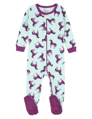 Baby Footed Horse & Unicorn Pajamas