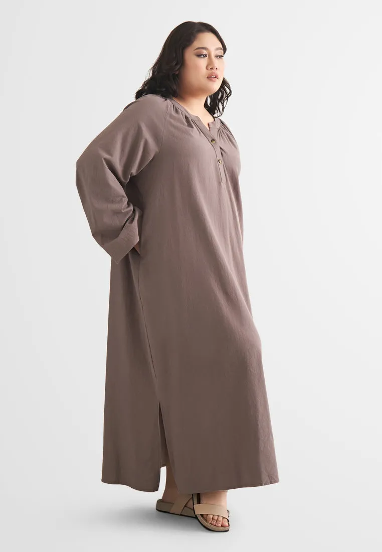 Bebas ZEN Effortless Stand Collar Tunic Dress