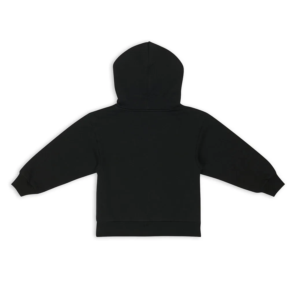 Black Centered Logo Hoodie