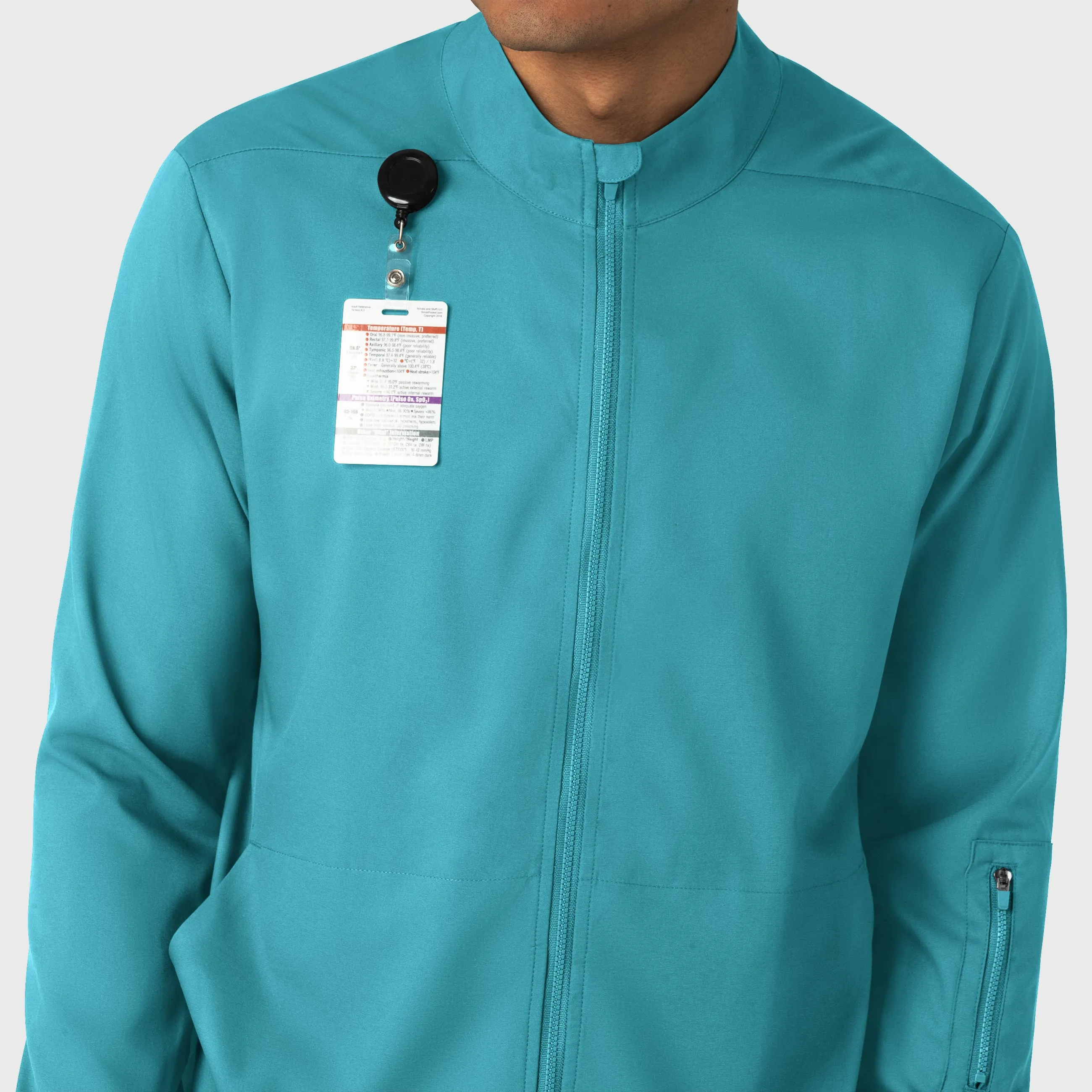 Boundless Men's Warm Up Scrub Jacket - Teal