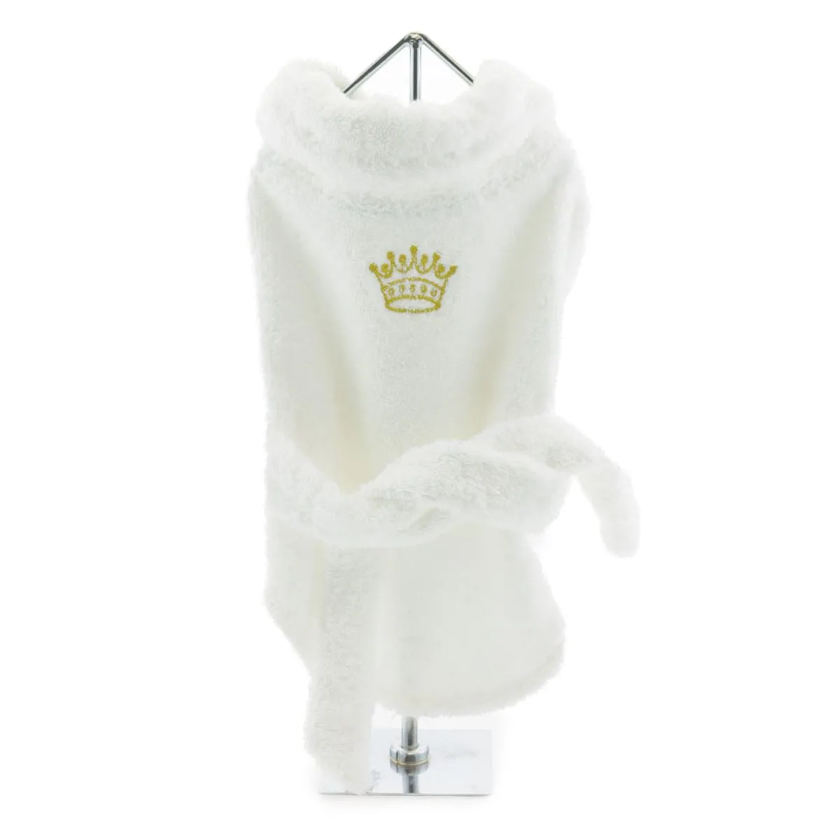 Boys Gold Crown Cotton Dog Bathrobe