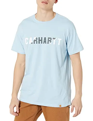 Carhartt 105203 Men's Force Relaxed Fit Midweight Short-Sleeve Block Logo Graphic T-Shirt