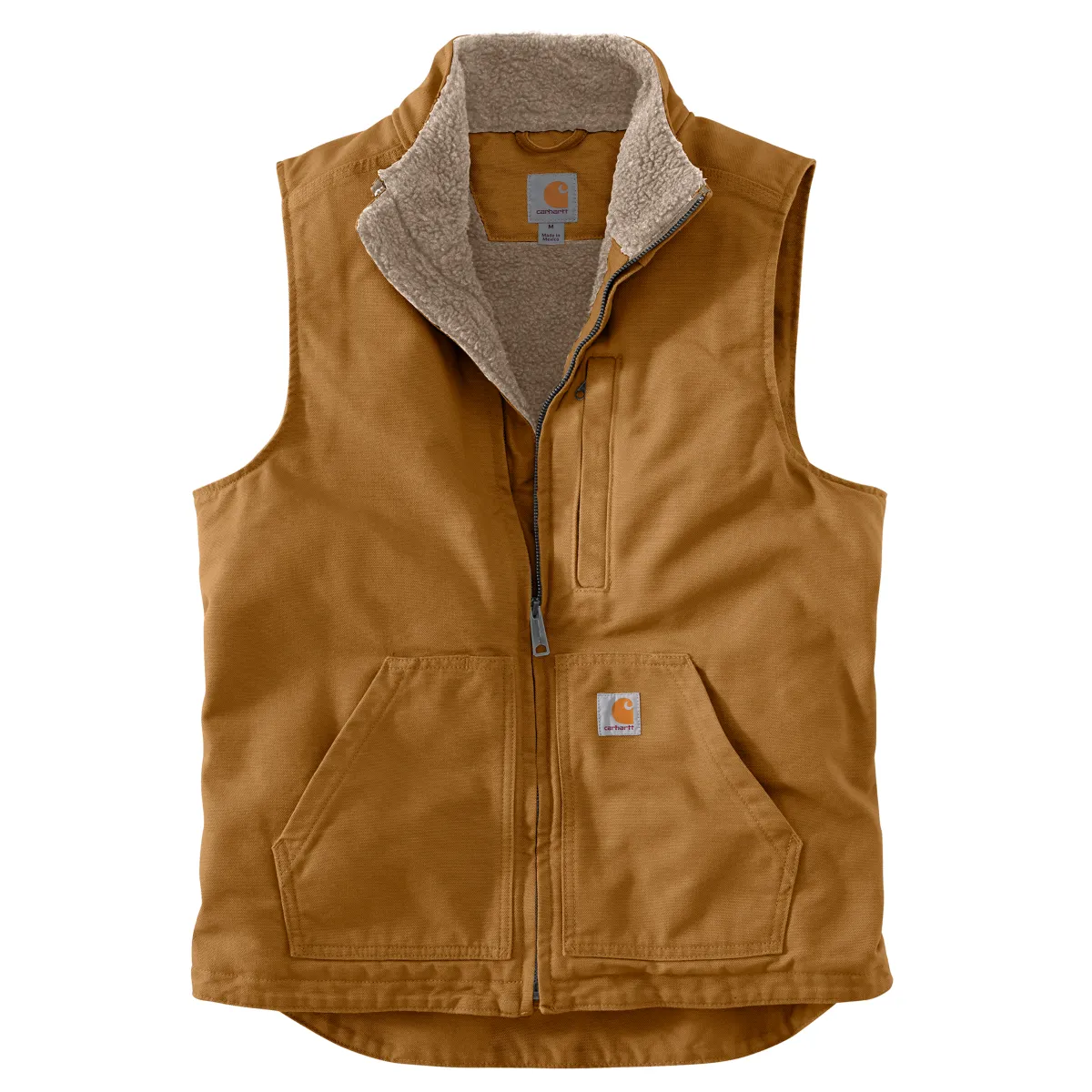 Carhartt Washed Duck Sherpa lined Mock neck vest (104277)