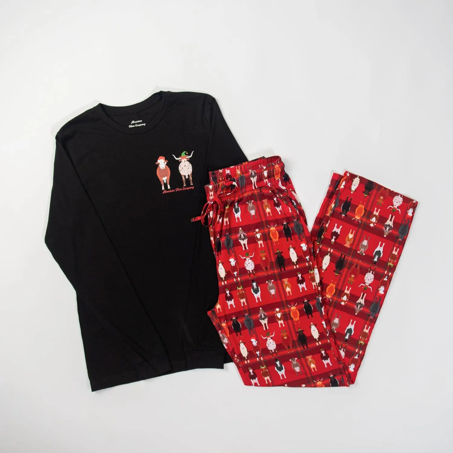 Christmas Cow Bamboo Pajama Pants