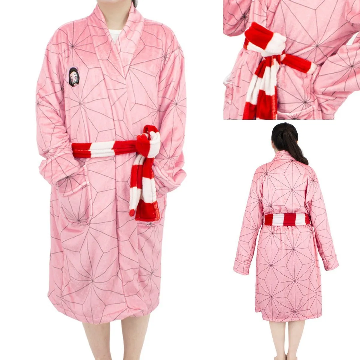 Demon Slayer Kamado Nezuko Kigurumi Robes Animal Pajamas For Adult