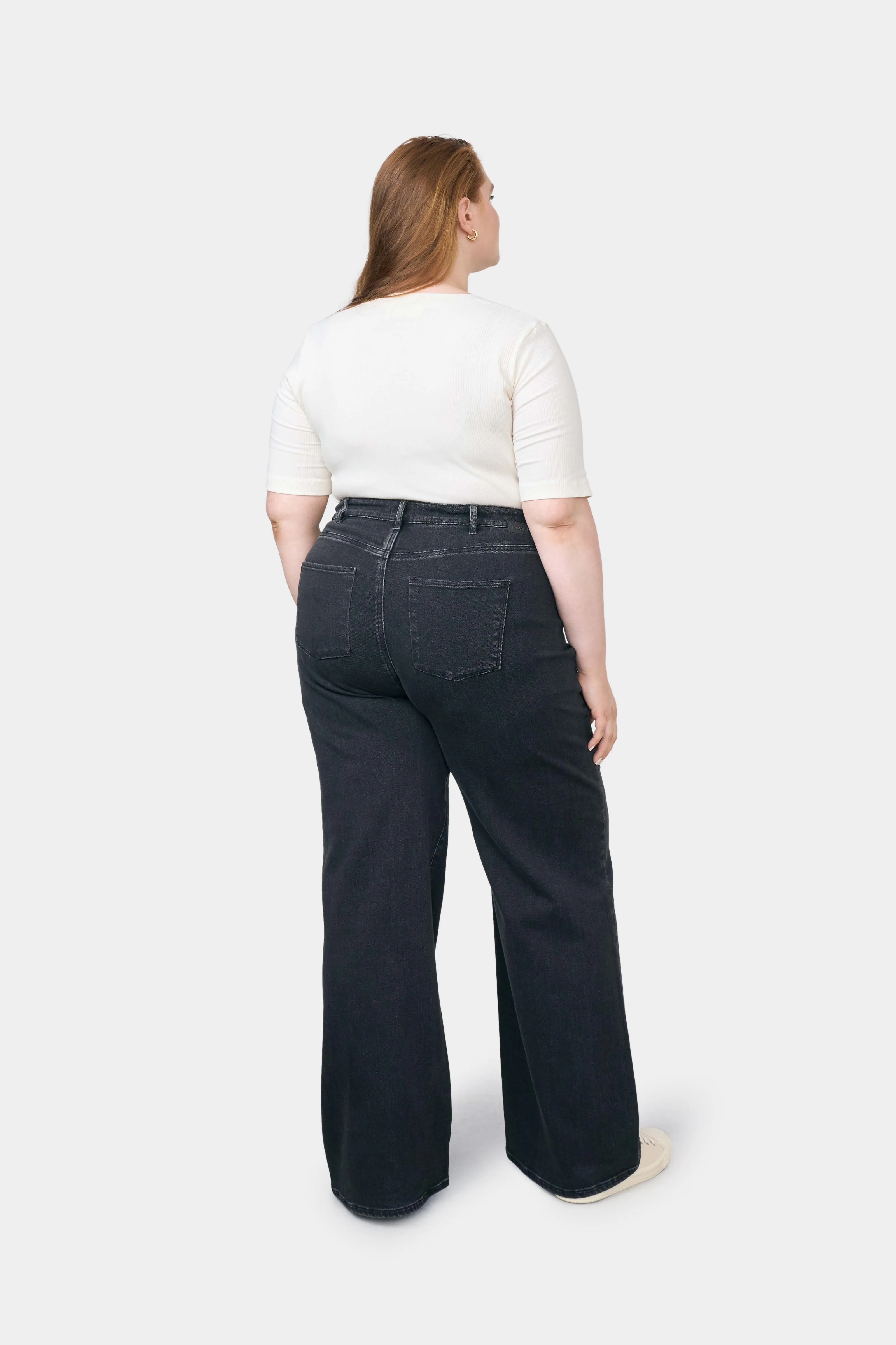 Dew Flared Soft Jeans Plus Size Black Denim