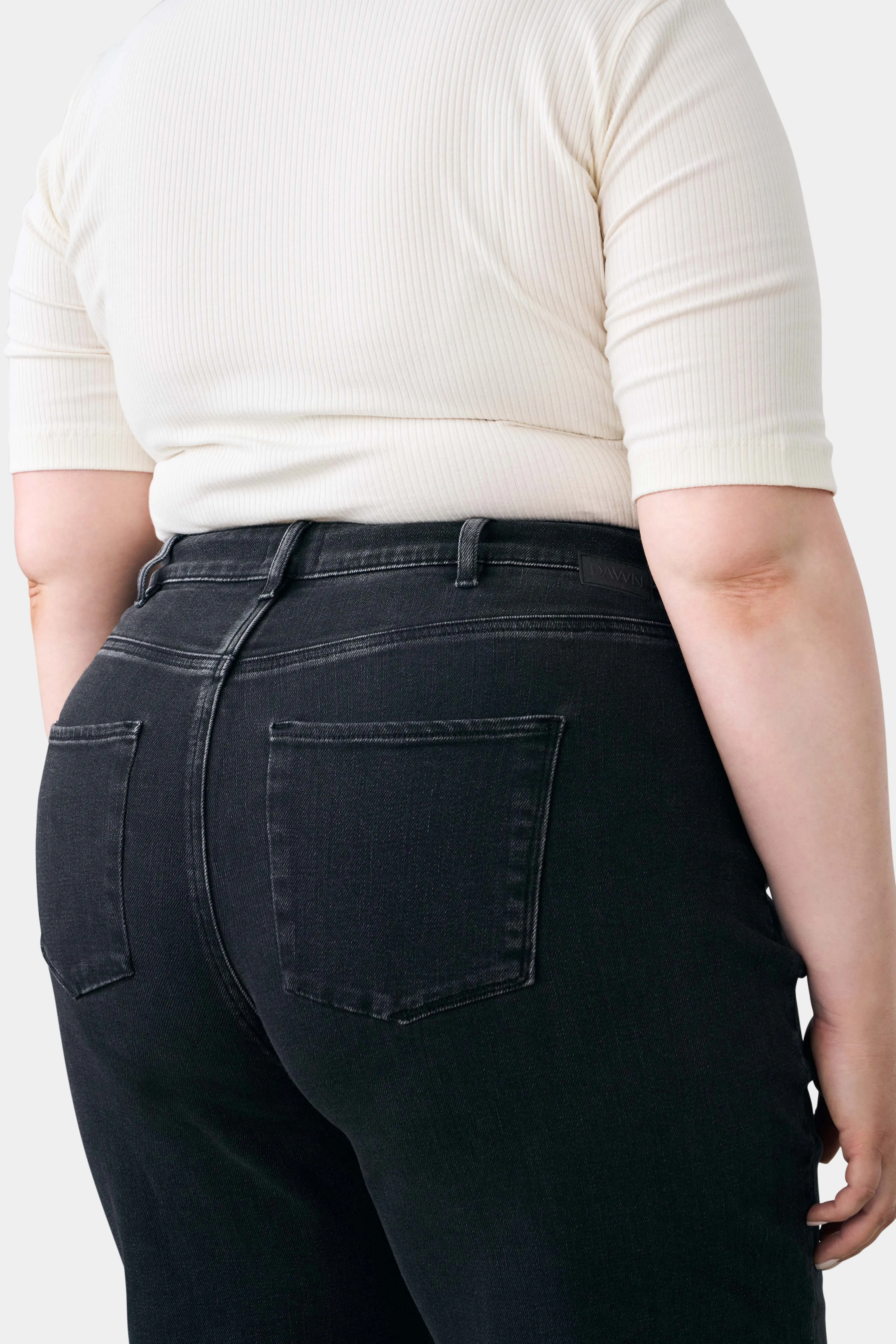 Dew Flared Soft Jeans Plus Size Black Denim