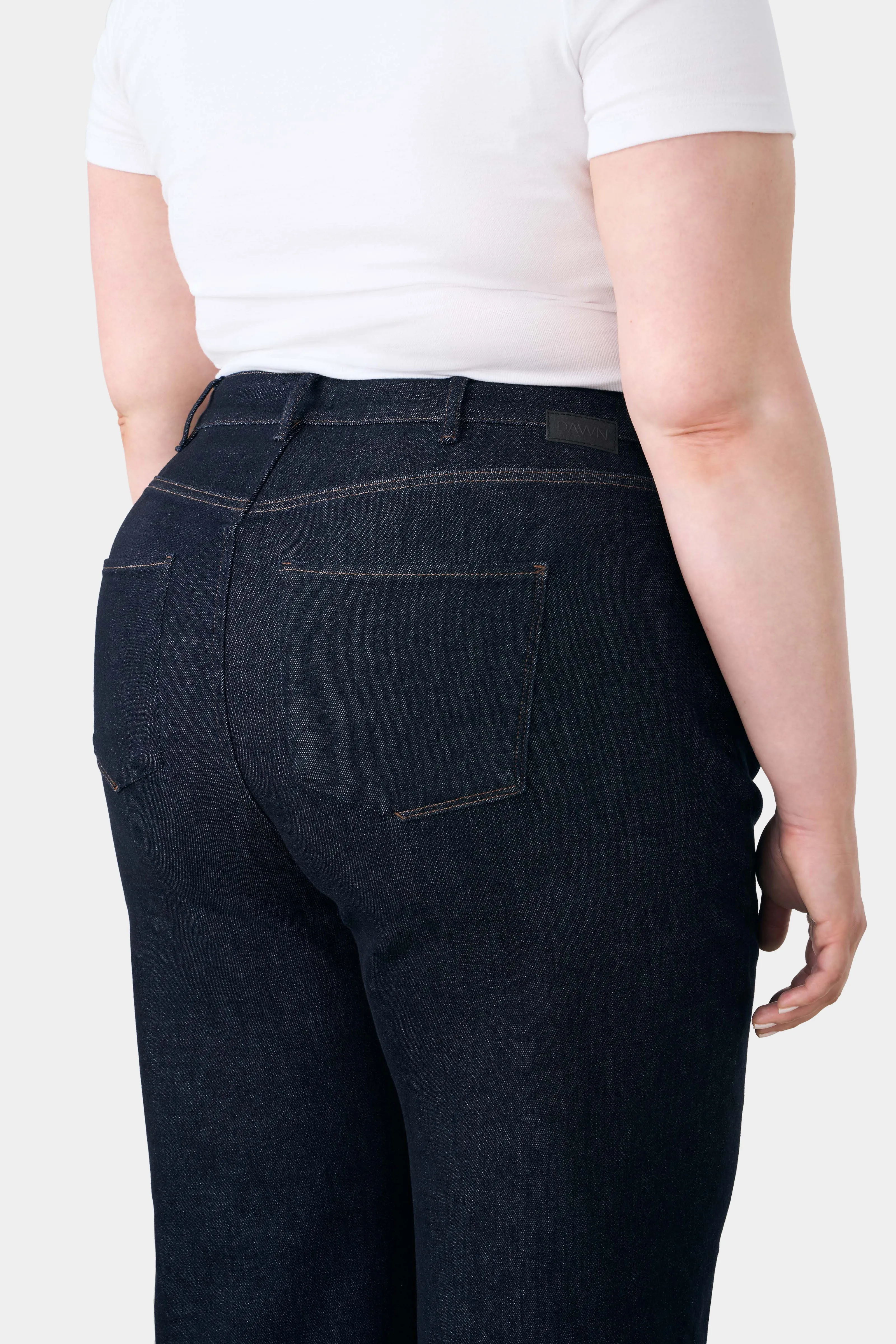 Dew Flared Soft Jeans Plus Size Raw Denim