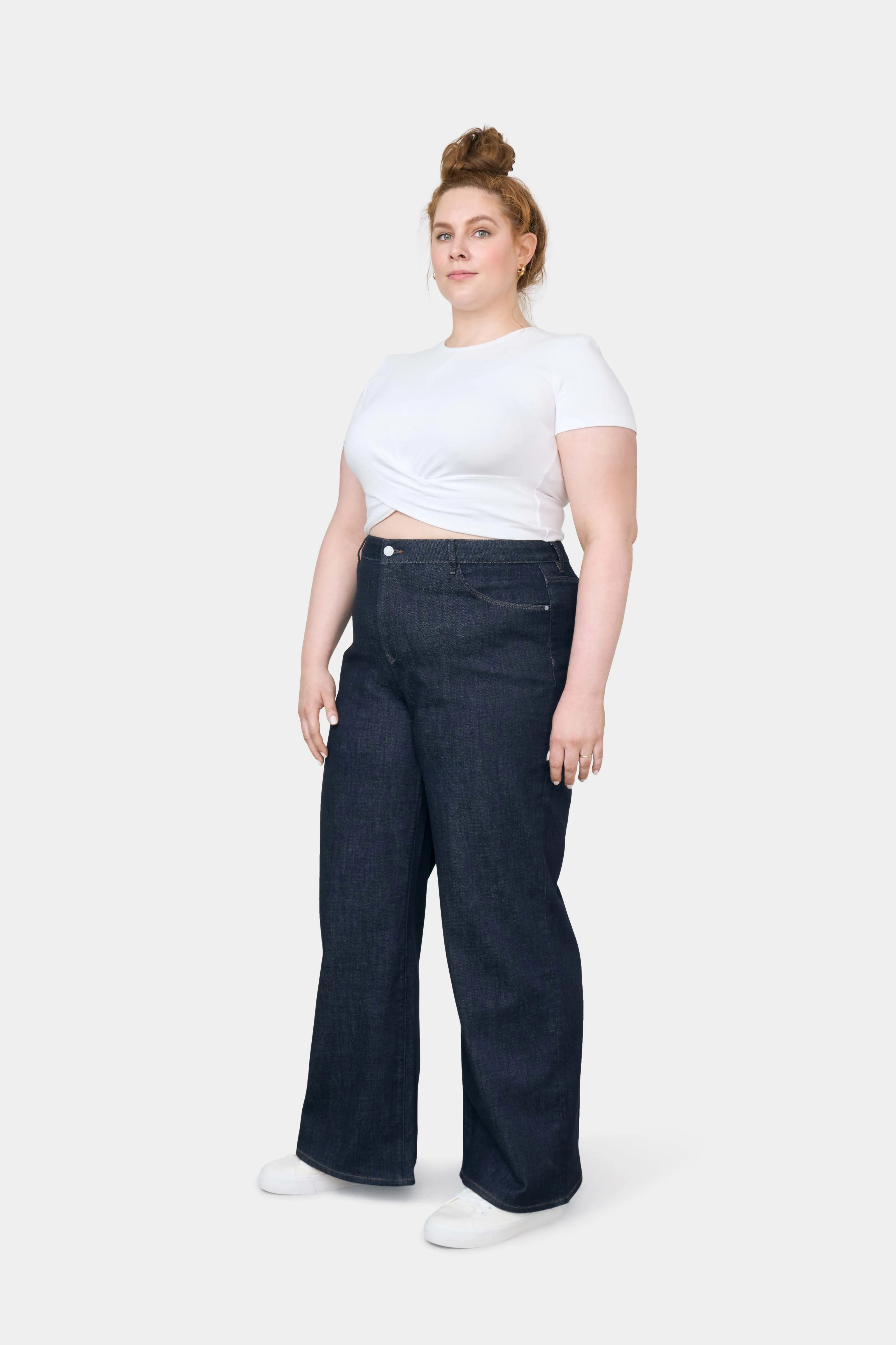 Dew Flared Soft Jeans Plus Size Raw Denim