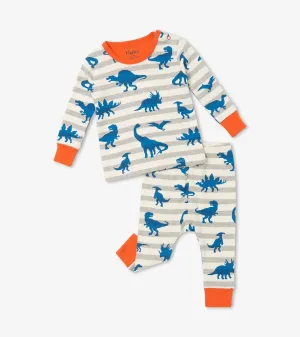 Dino Silhouettes Organic Cotton Pajama Set | Hatley