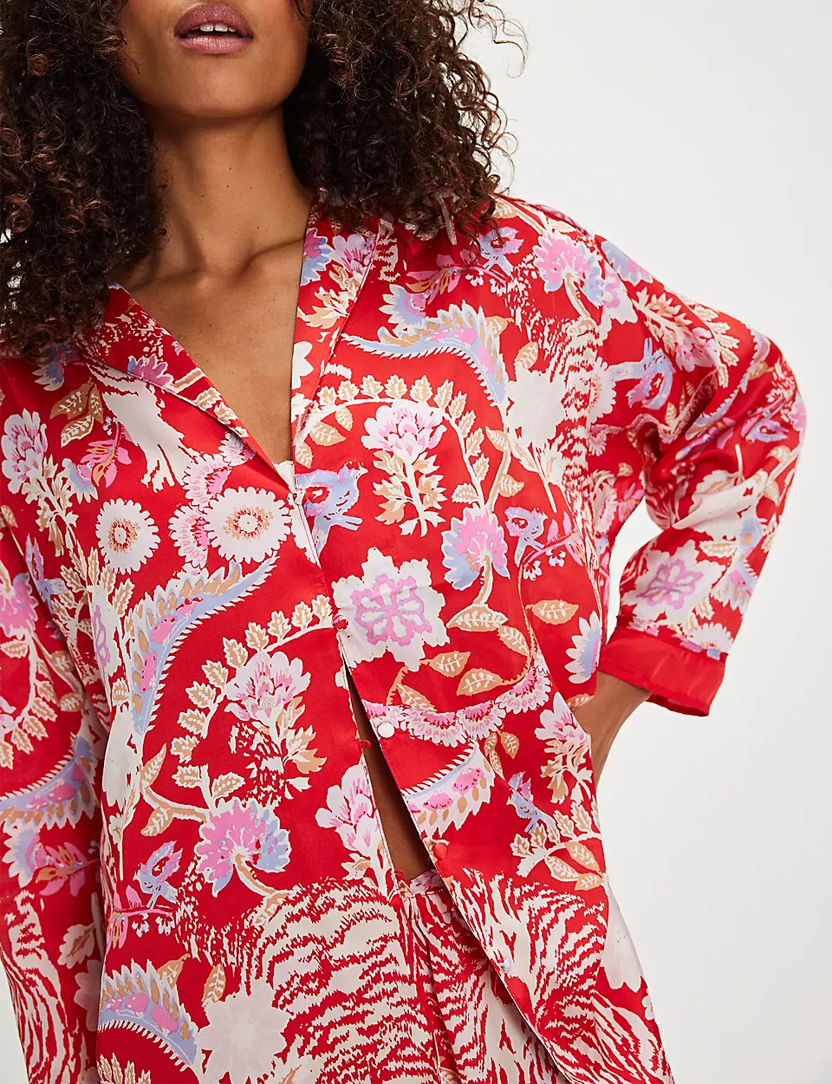 Dreamy Days Pajama Set, Flame Red