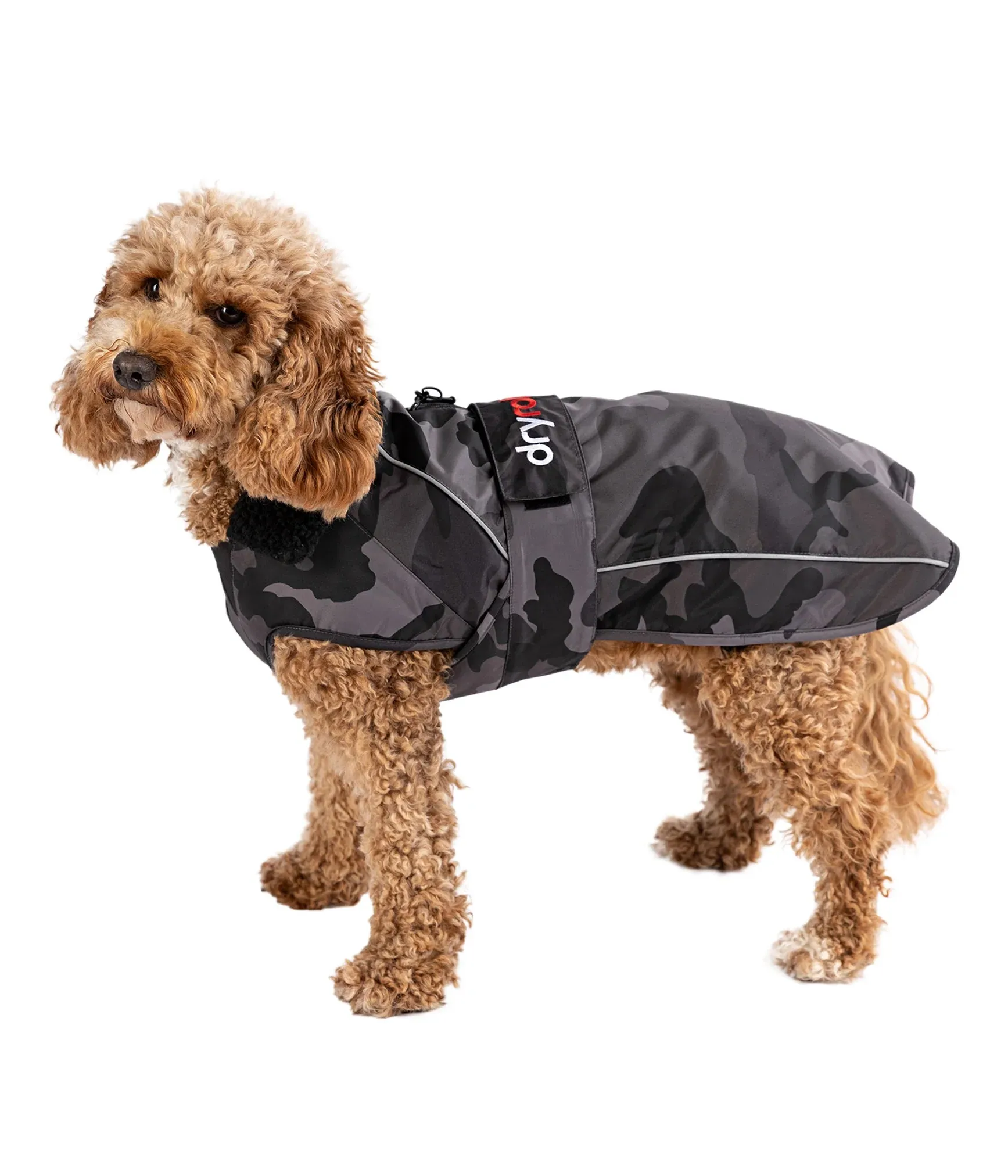 Dryrobe Dog Coat - Black Camo and Black