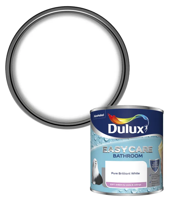 Dulux Easycare Bathroom Soft Sheen Paint - Pure Brilliant White