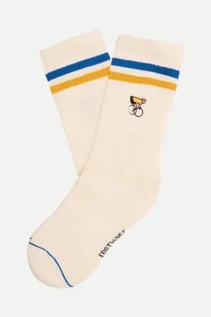 ERSTWHILE Socks Amateur - Ivory/Mustard/Blue