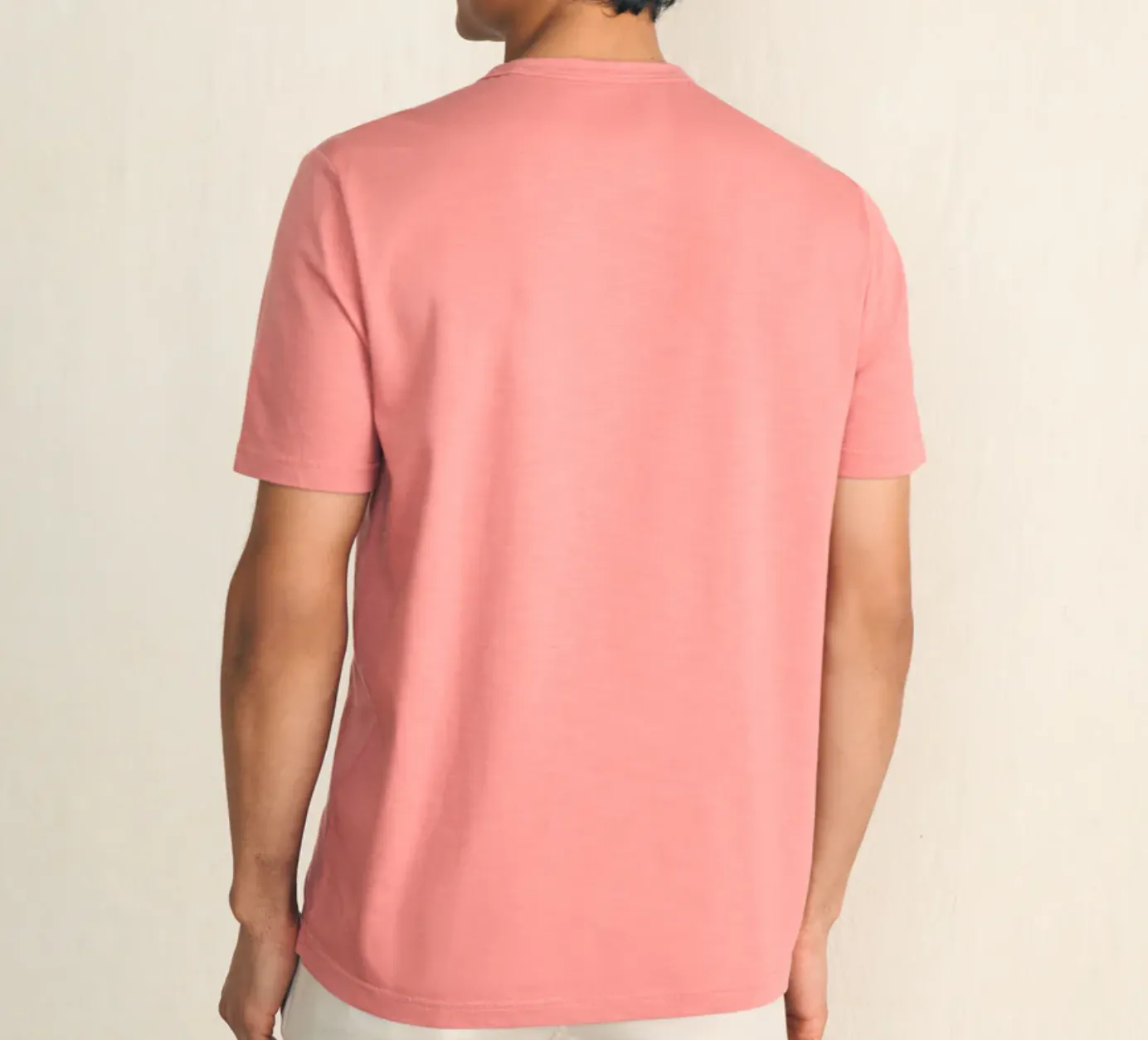 Faherty Surf Stripe Sunwashed Tee Faded Red