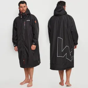 Fleece-Lined Hot Tub Changing Robe | Waterproof & Windproof | Unisex | Black & Pink