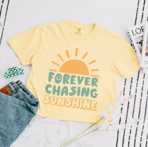 Forever Chasing Sunshine | Relaxed Fit Cropped Tee