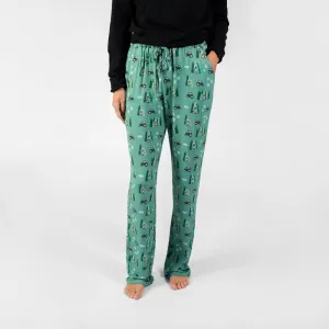 Green Tractor Christmas Bamboo Pajama Pants