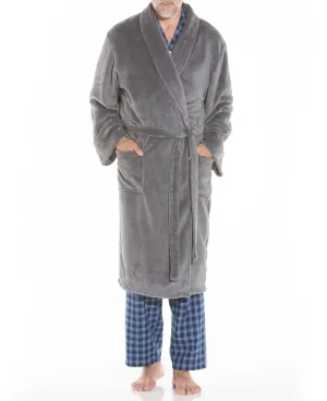 Grey Fleece Dressing Gown