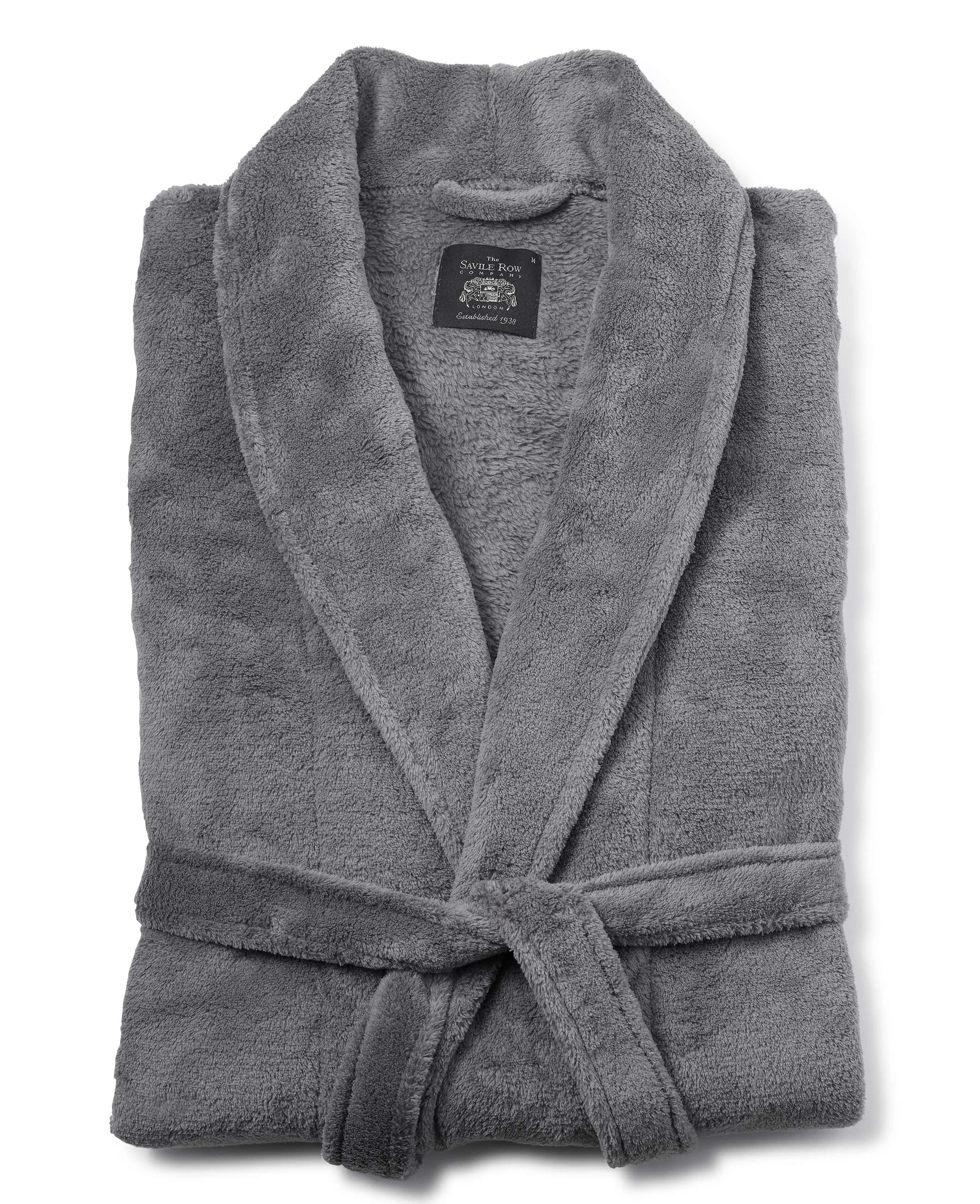 Grey Fleece Dressing Gown