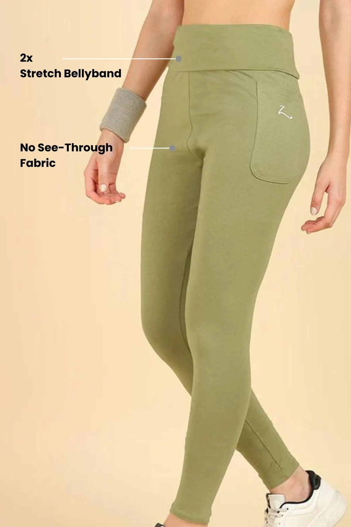 High Waist Green Mom Legging