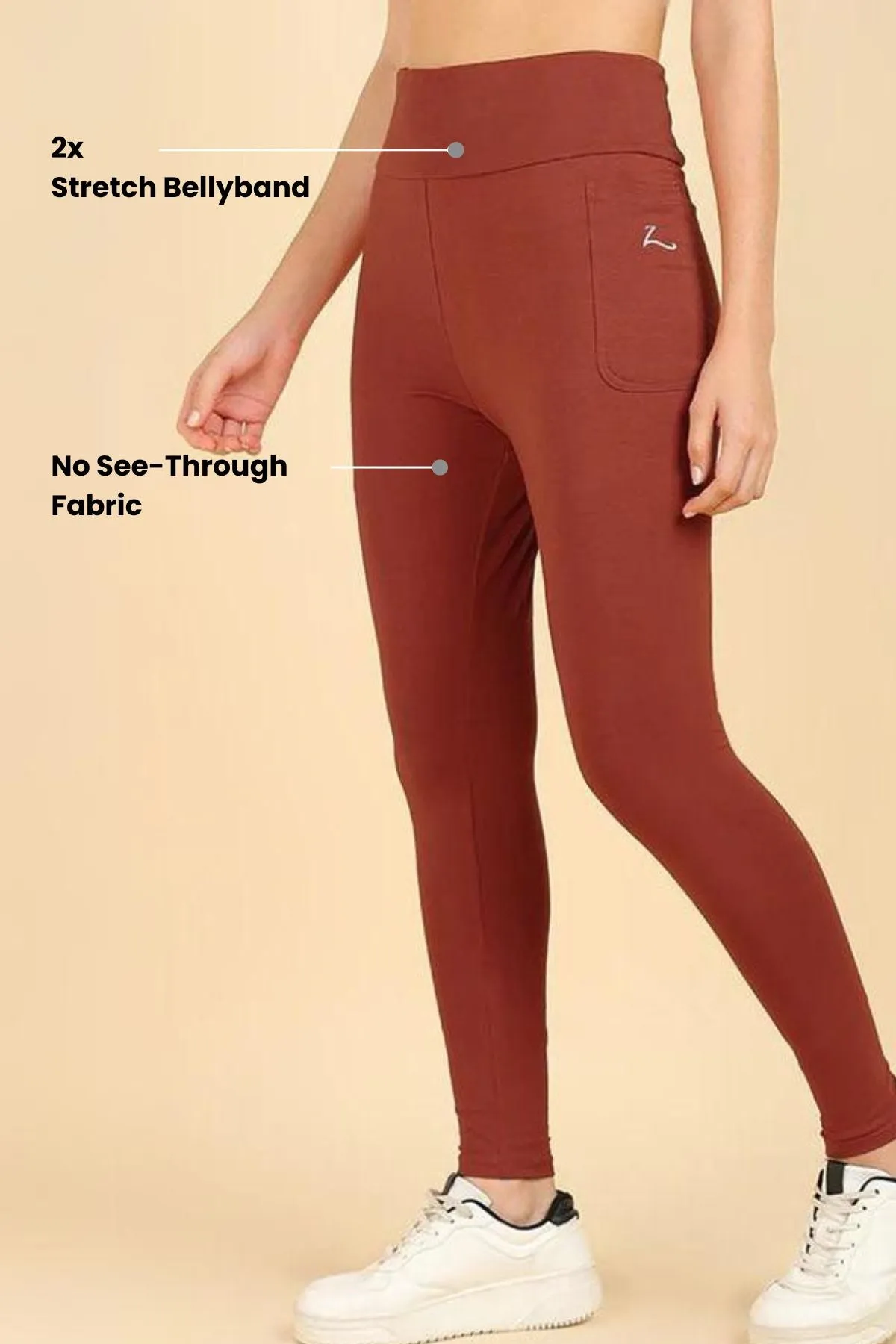 High Waist Rust Mom Legging