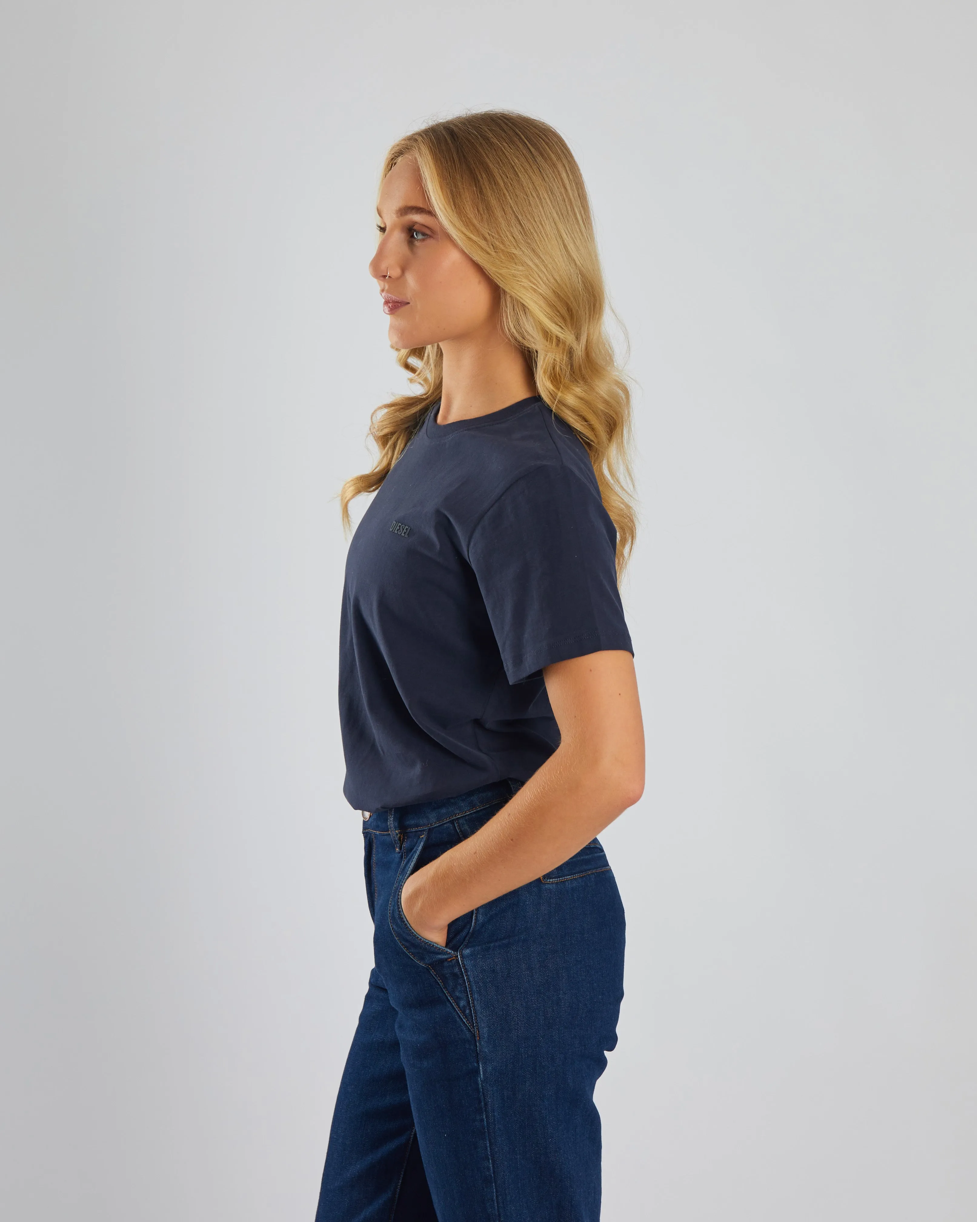 Jada Basic O Neck Navy Planet