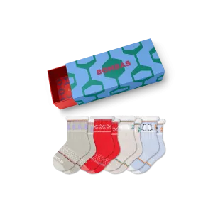 Junior Holiday Calf Sock 4-Pack Gift Box