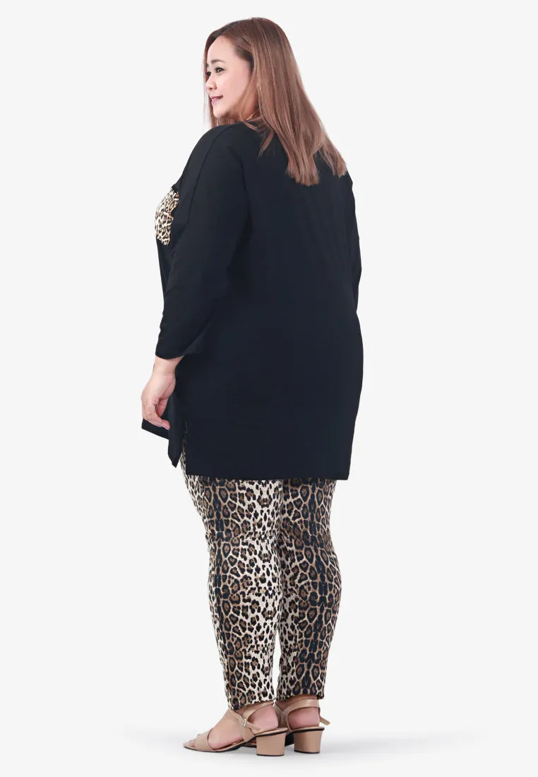 Leci Fun Printed Leggings - Big Leopard