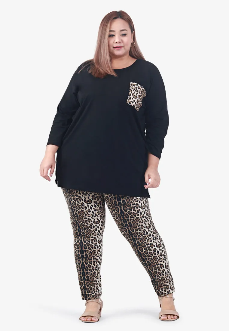 Leci Fun Printed Leggings - Big Leopard