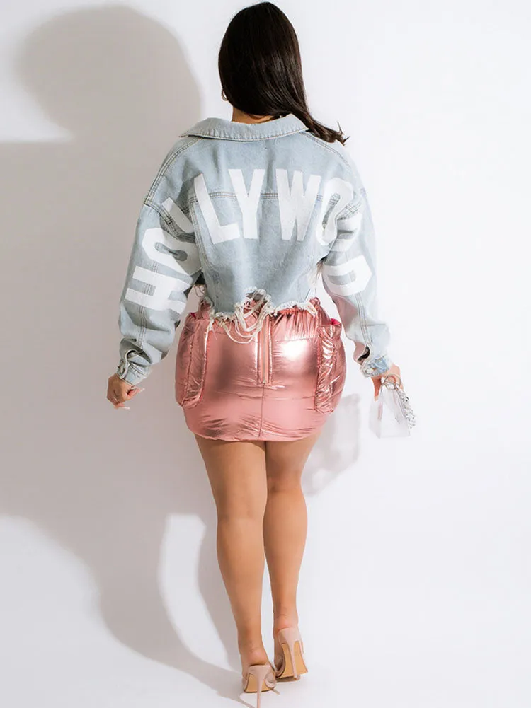 Long Sleeves Lapel Denim Jackets