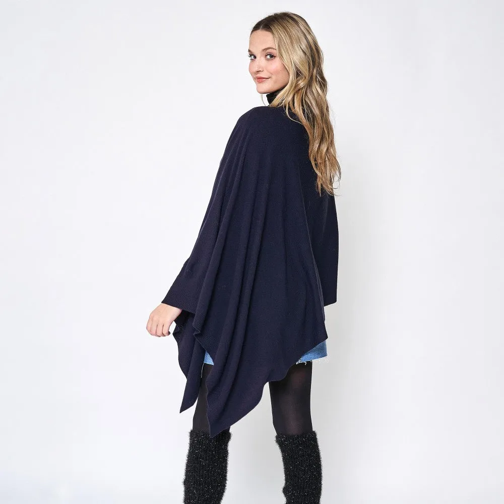 Love Scarf Poncho - Navy