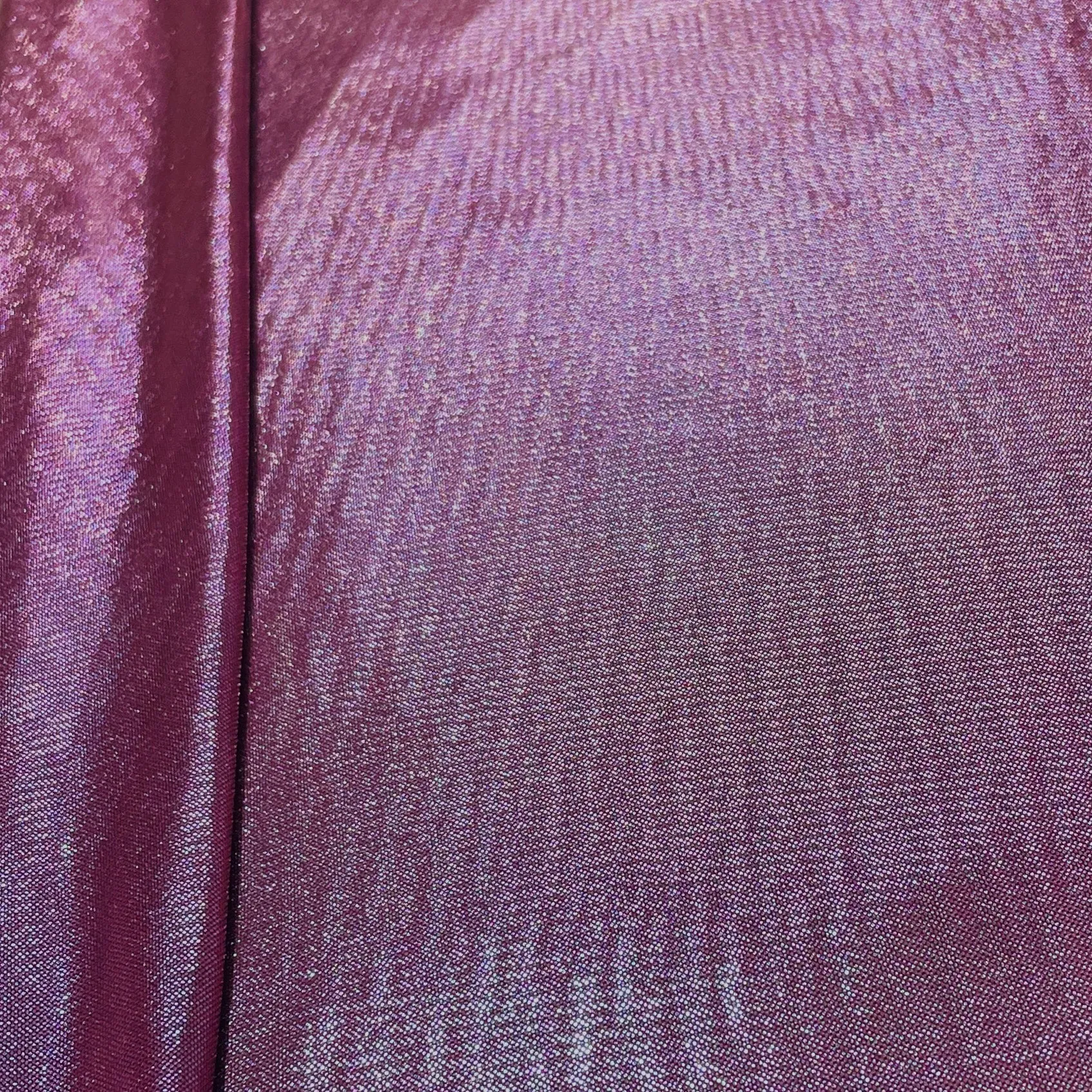 Maroon 3D Shimmer Foil Imported Knit Lycra Fabric