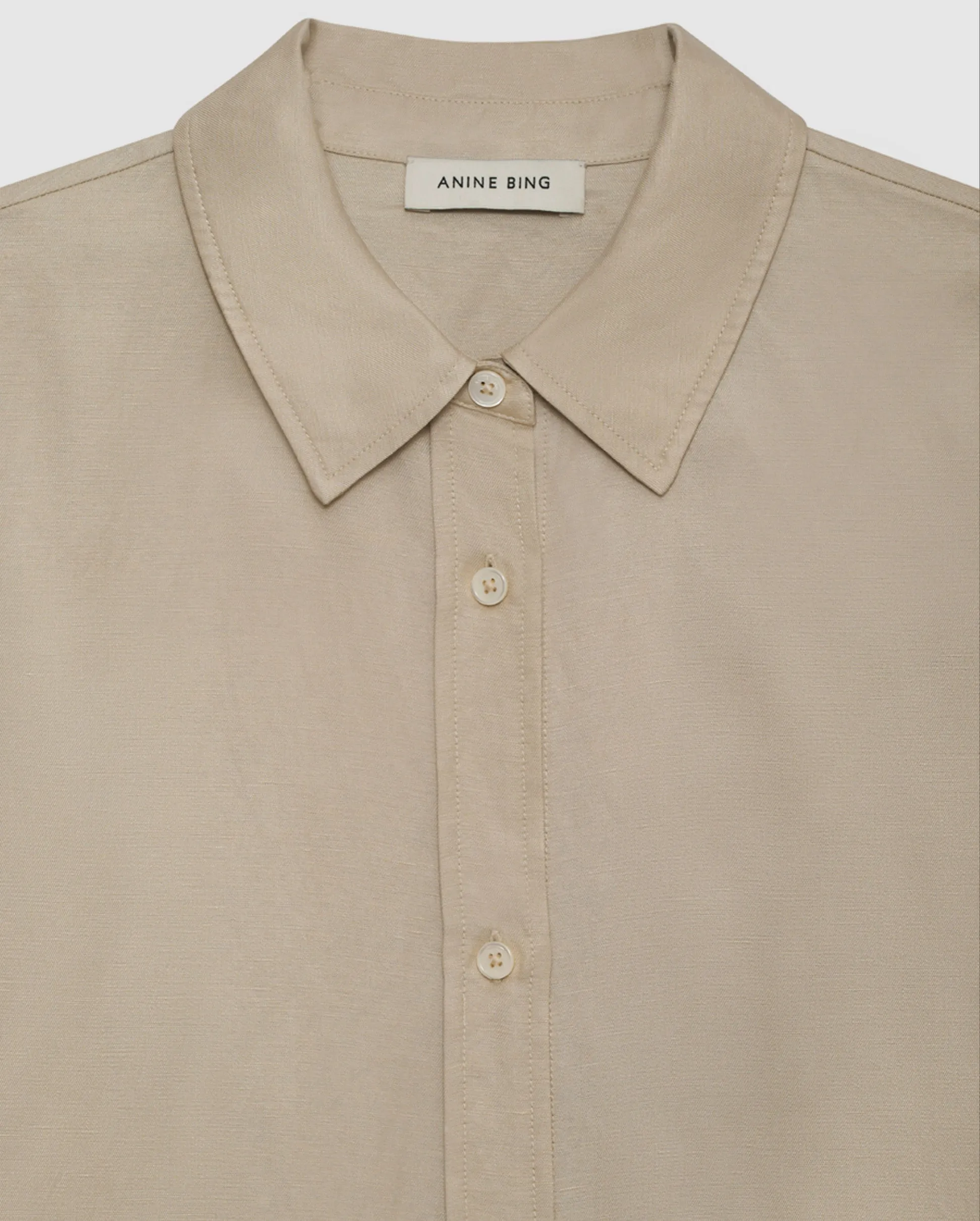 MARY SHIRT / OATMEAL LINEN BLEND