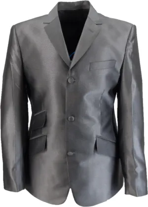 Mazeys Mens Tonic Siver Grey Ace Face Suit Jacket