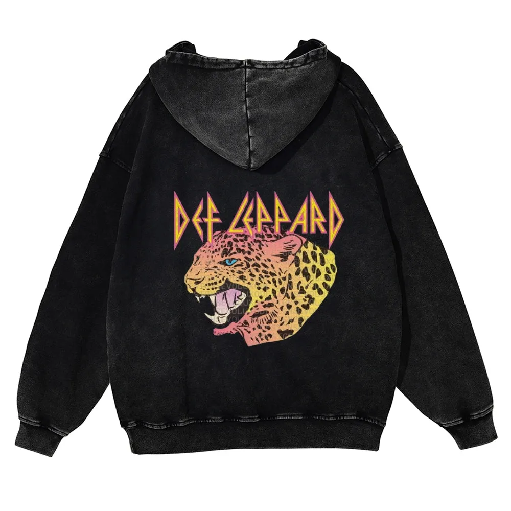 Mens Vintage Tiger Print Hoodies