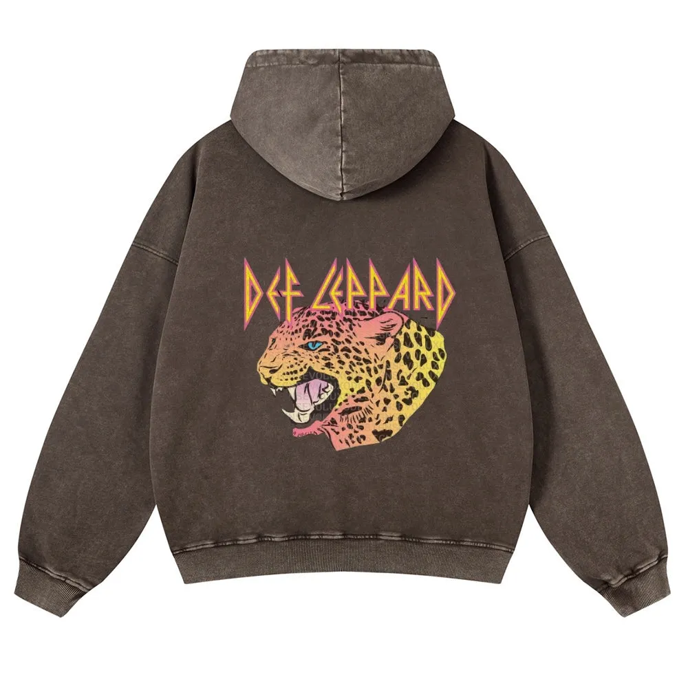 Mens Vintage Tiger Print Hoodies