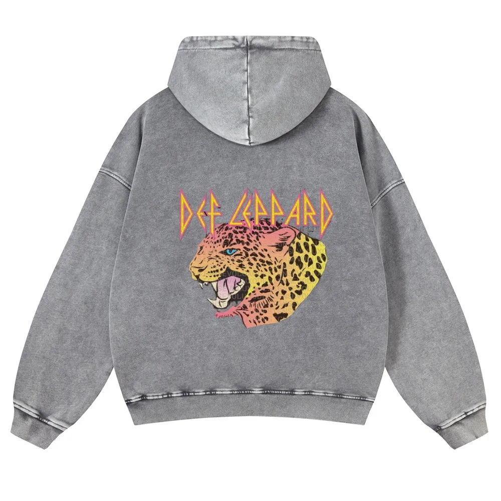 Mens Vintage Tiger Print Hoodies