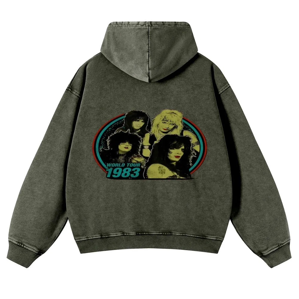 Mens Vintage World Tour 1983 Hoodies