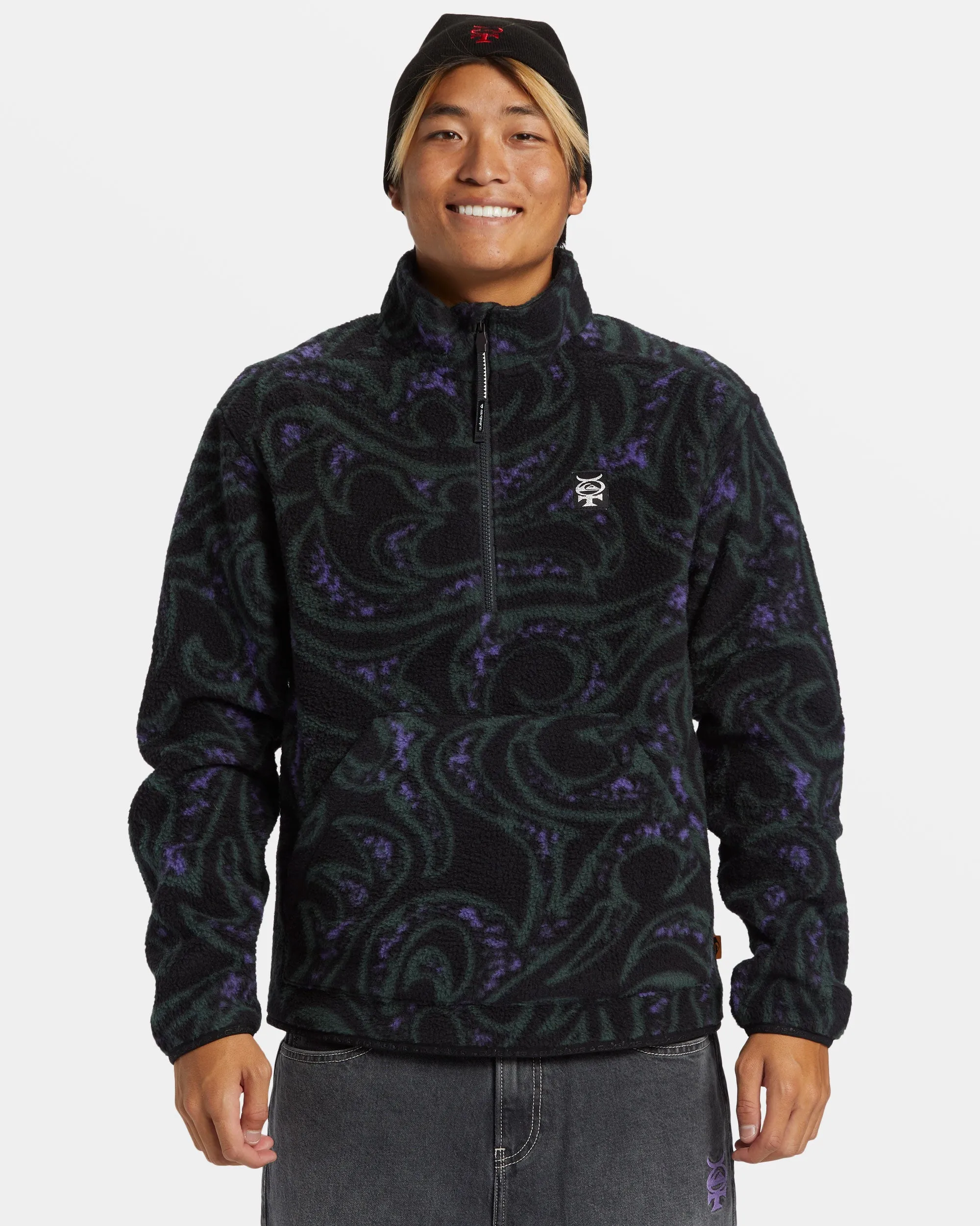 Mercury Half-Zip Sweatshirt - Mercury Sherpa- Black