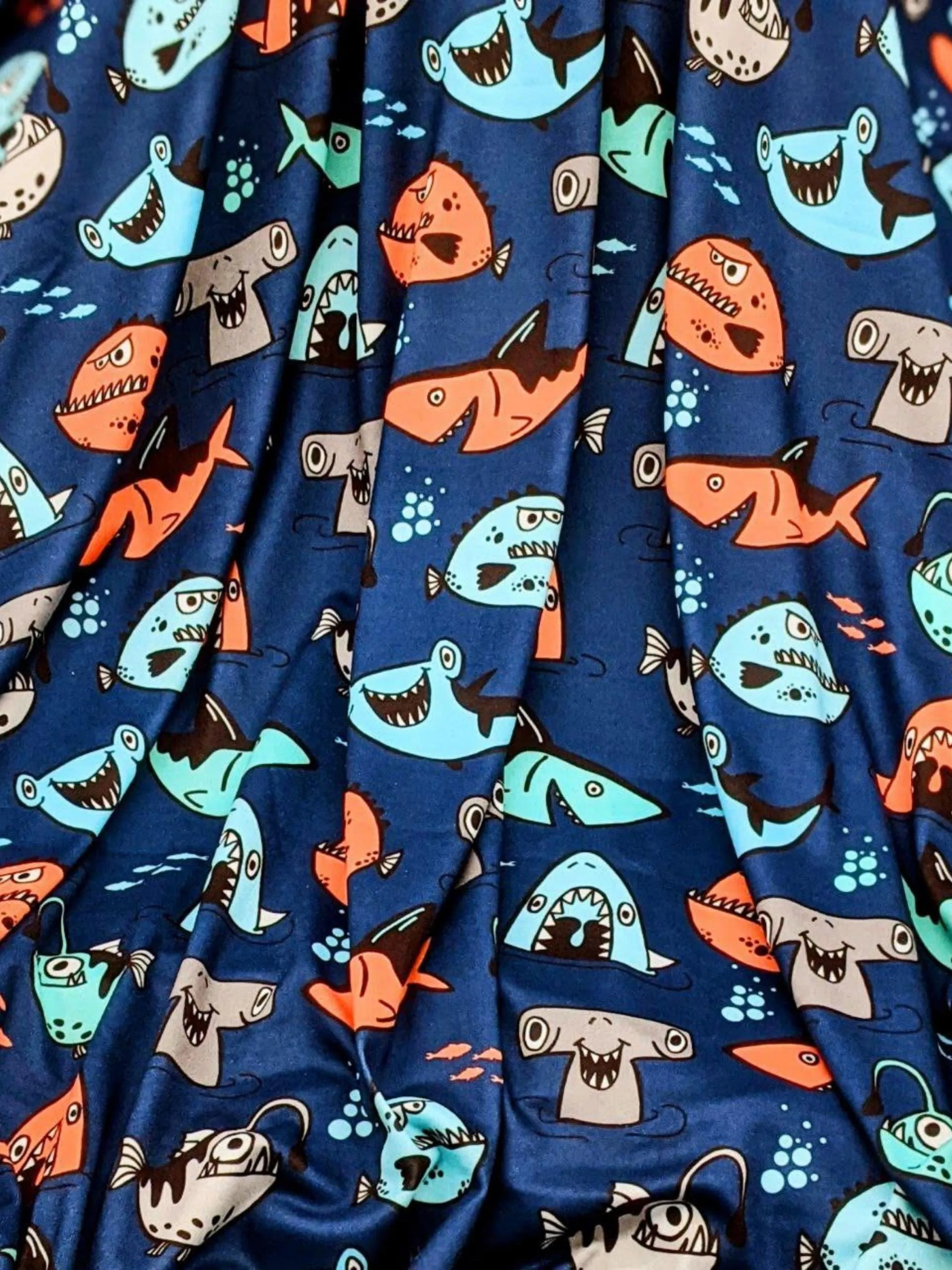 Mischievous Fish & Sharks Dog Pajamas