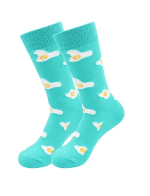 My Favorite Food Socks - Eggs(Blue) - For Men and Women