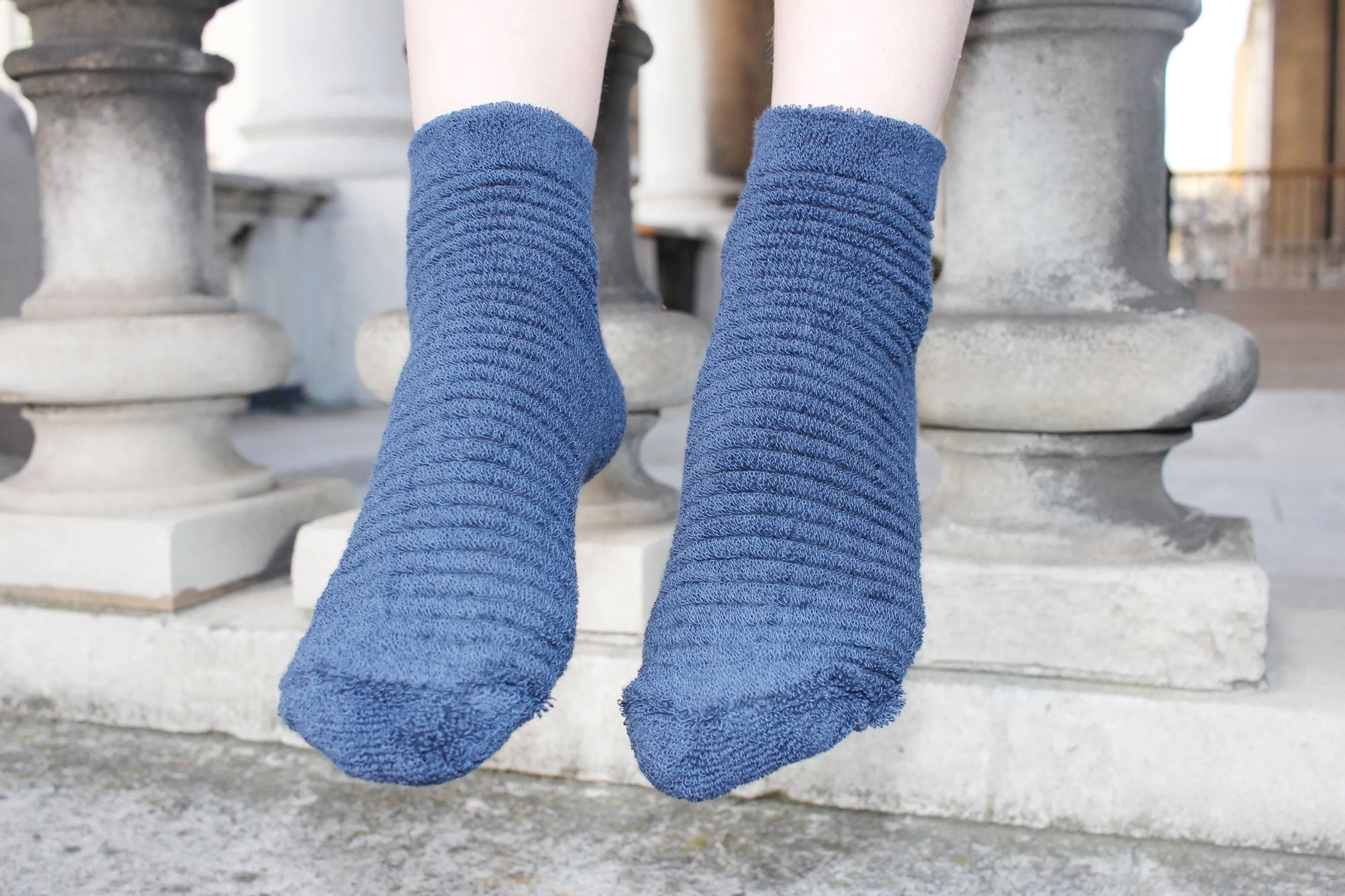 Navy Blue Short Ankle Cotton Socks