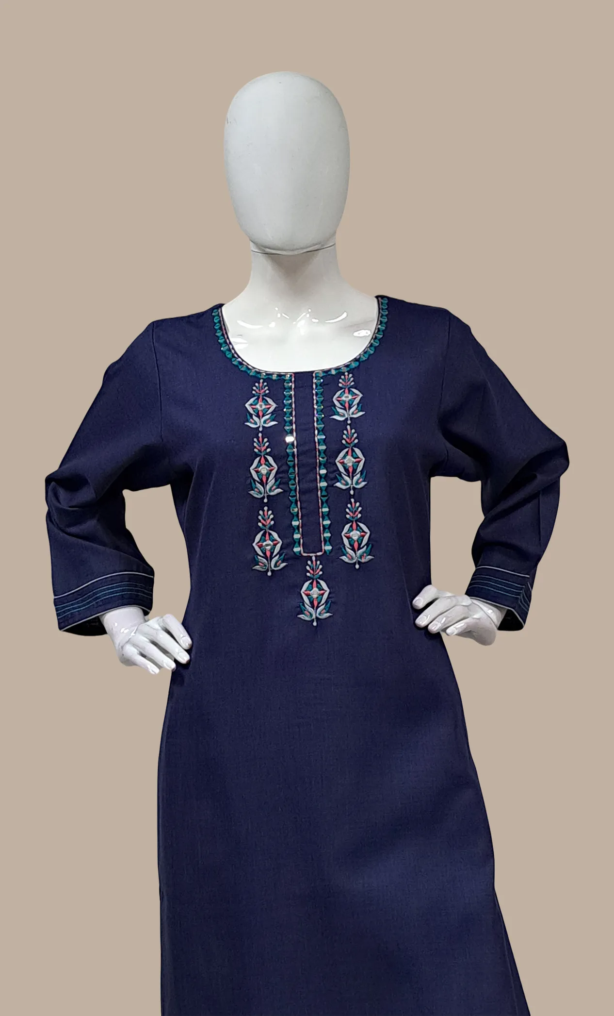 Navy Embroidered Salwar