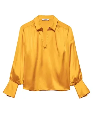 Nectarine Satin Keyhole Popover Shirt